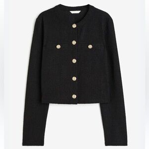 NWT H&M (M) Textured Ladies Cardigan - Knitted Button Down Structured Sweater